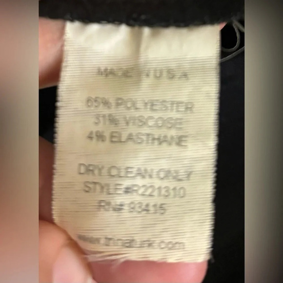 Trina Turk Womens Sz 2 Black Button Zip 4 Pocket Wide Leg  Pant Made in‎ 🇺🇸 - Picture 9 of 9